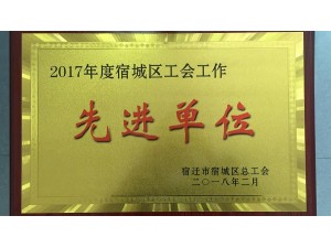 2018天泓楚汉工会工作先进单位